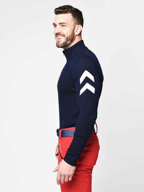Perfect Moment Men’s Chevron ½ Zip Sweater