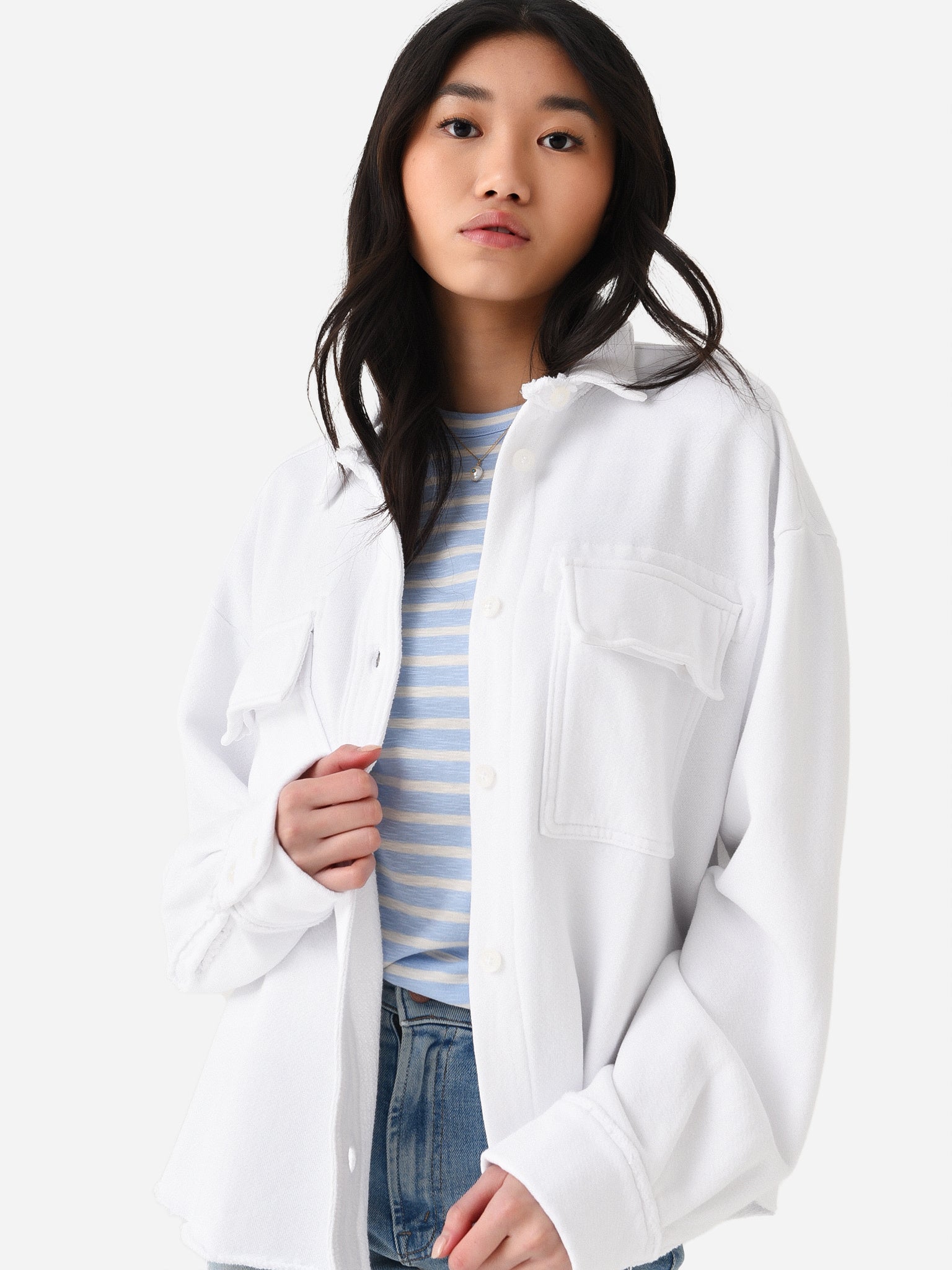 Cotton Citizen Women's Brooklyn Buttondown - Saint Bernard