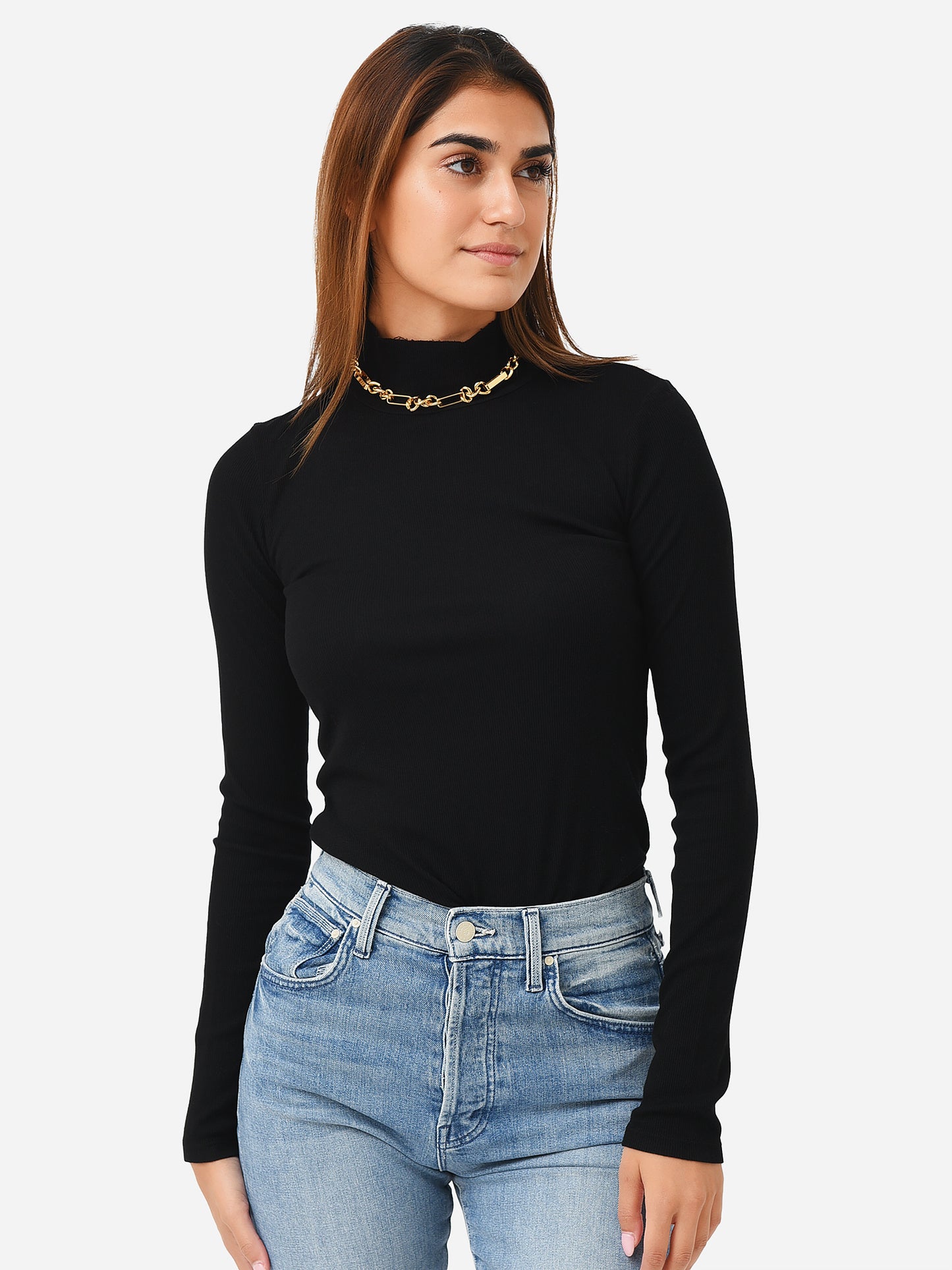 Cotton Citizen Women's Verona Turtleneck Top - Saint Bernard