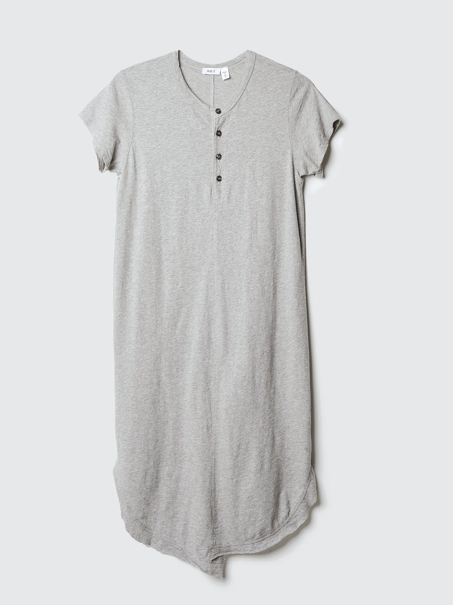 henley t shirt dress Wilt Women's Short-Sleeve Shifted Henley T-Shirt Dress