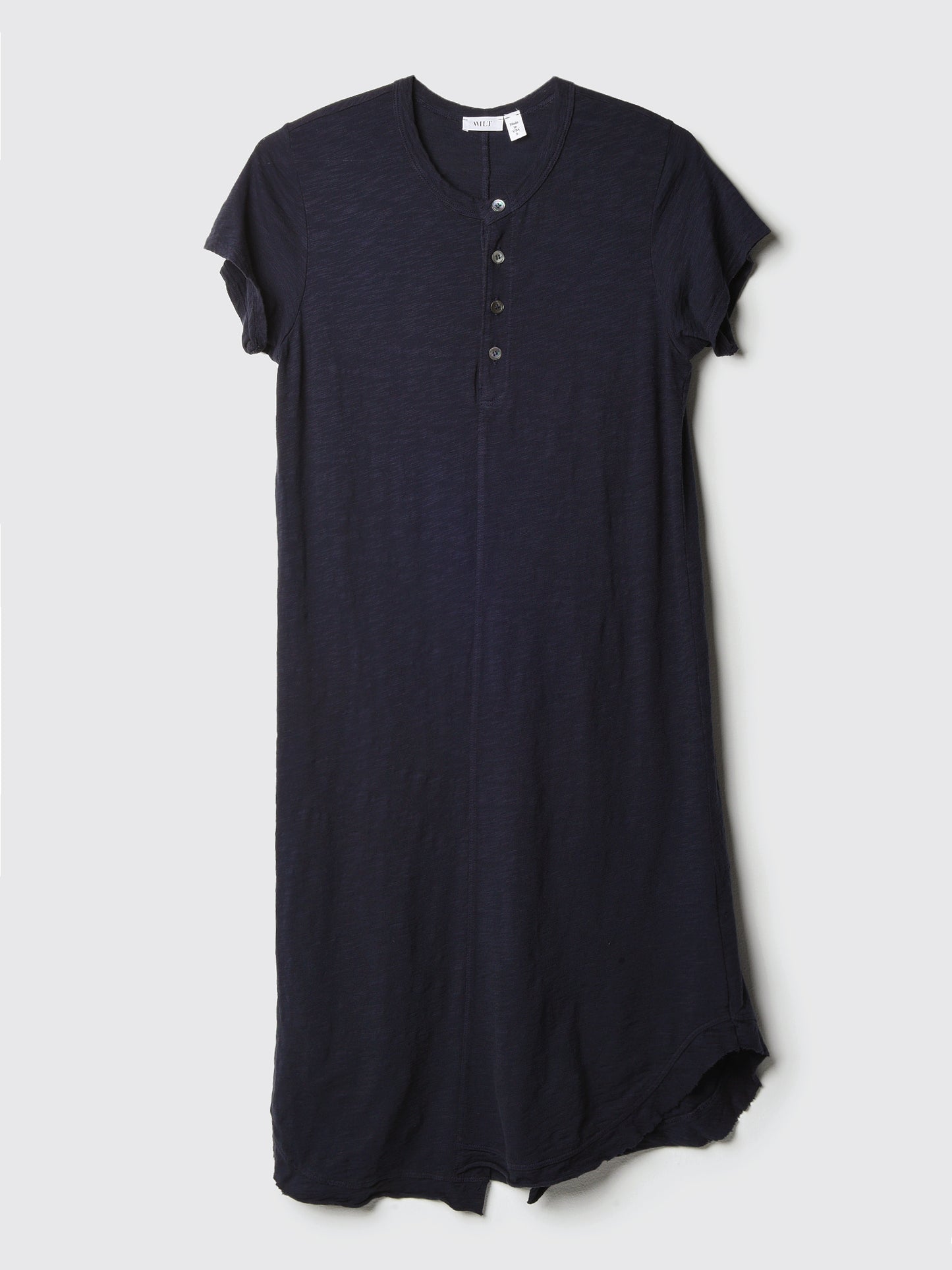 Wilt Women's Short-Sleeve Shifted Henley T-Shirt Dress