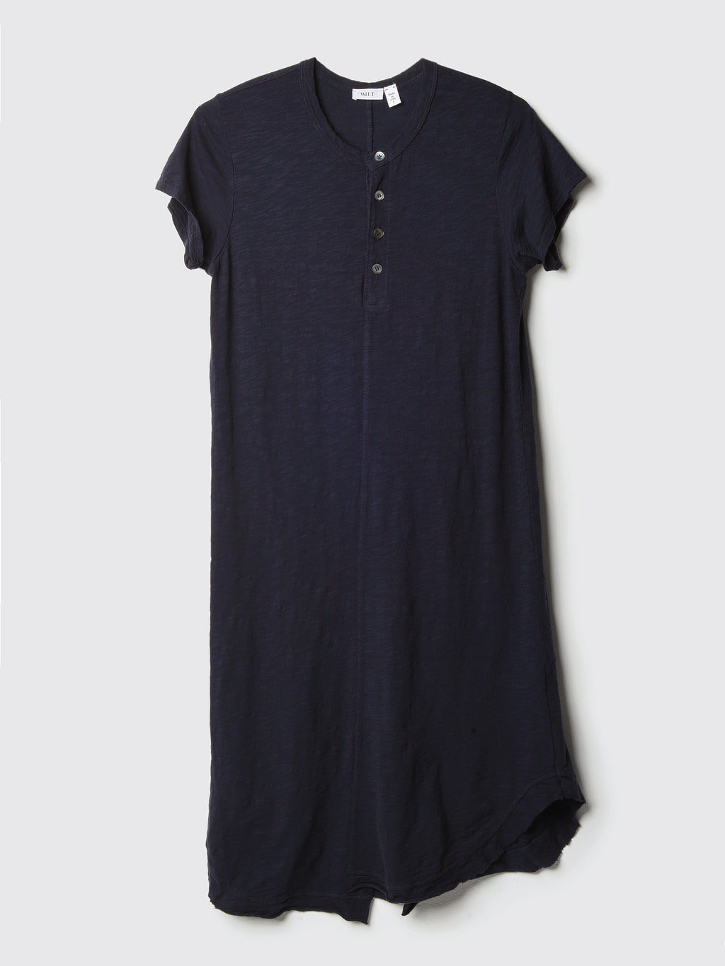 Wilt Women's Short-Sleeve Shifted Henley T-Shirt Dress - Saint Bernard