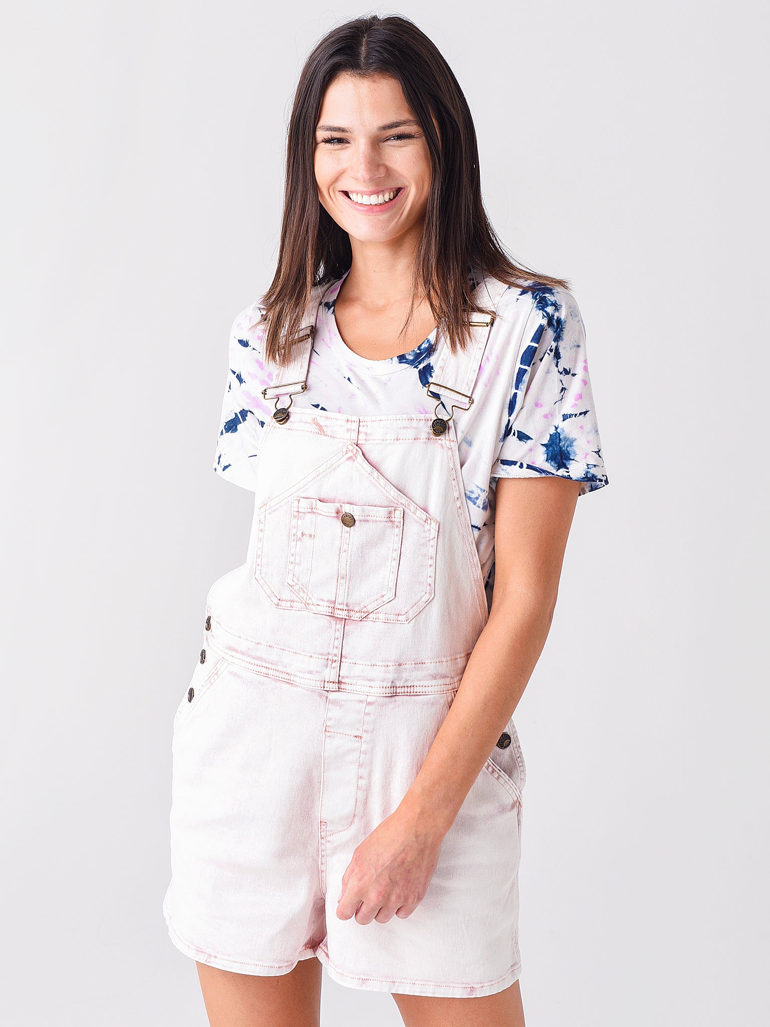 Faherty Brand Women's Mechanic Short Overall - Saint Bernard