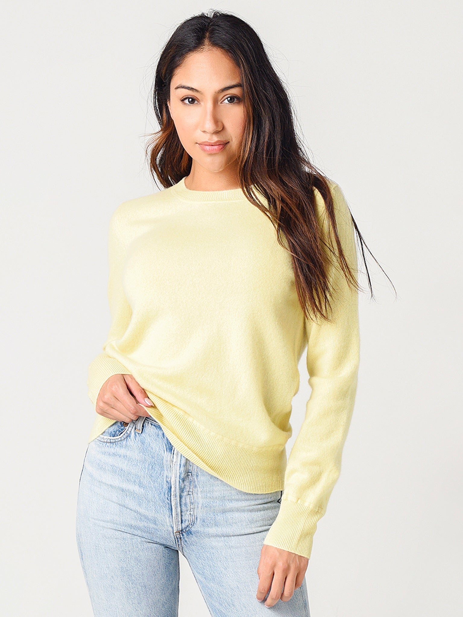 Naadam Cashmere Women's Crewneck Pullover Sweater - Saint Bernard