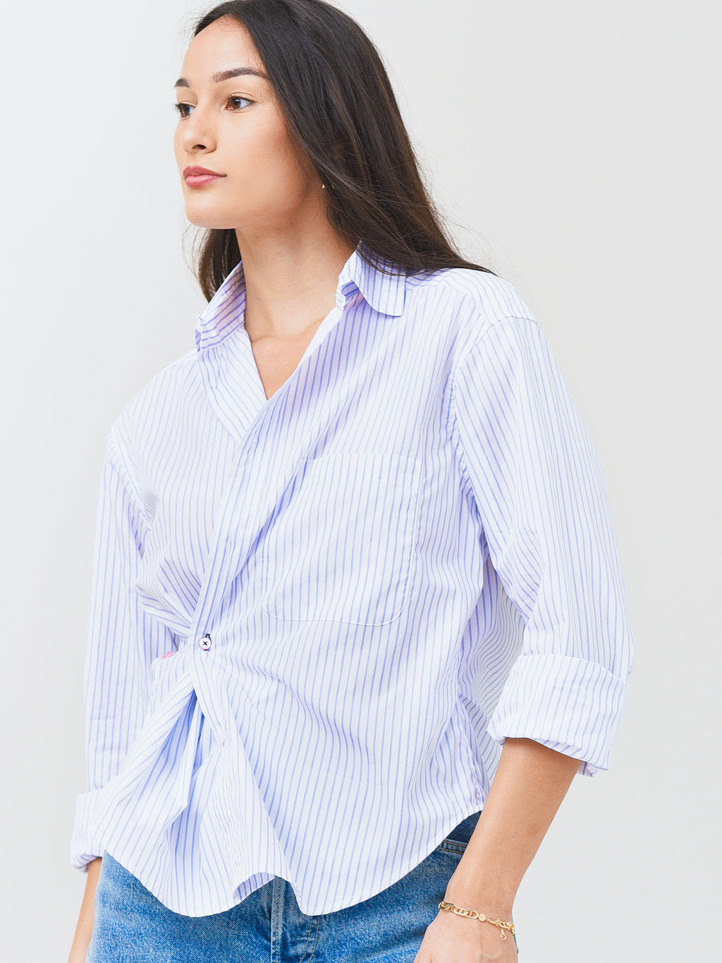 WEARCISCO Women's The Men's Crop Shirt - Saint Bernard