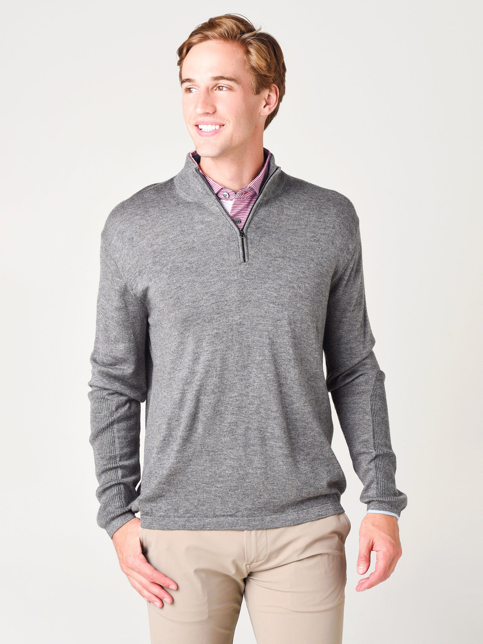Greyson Men's Copake Quarter-Zip Sweater - Saint Bernard