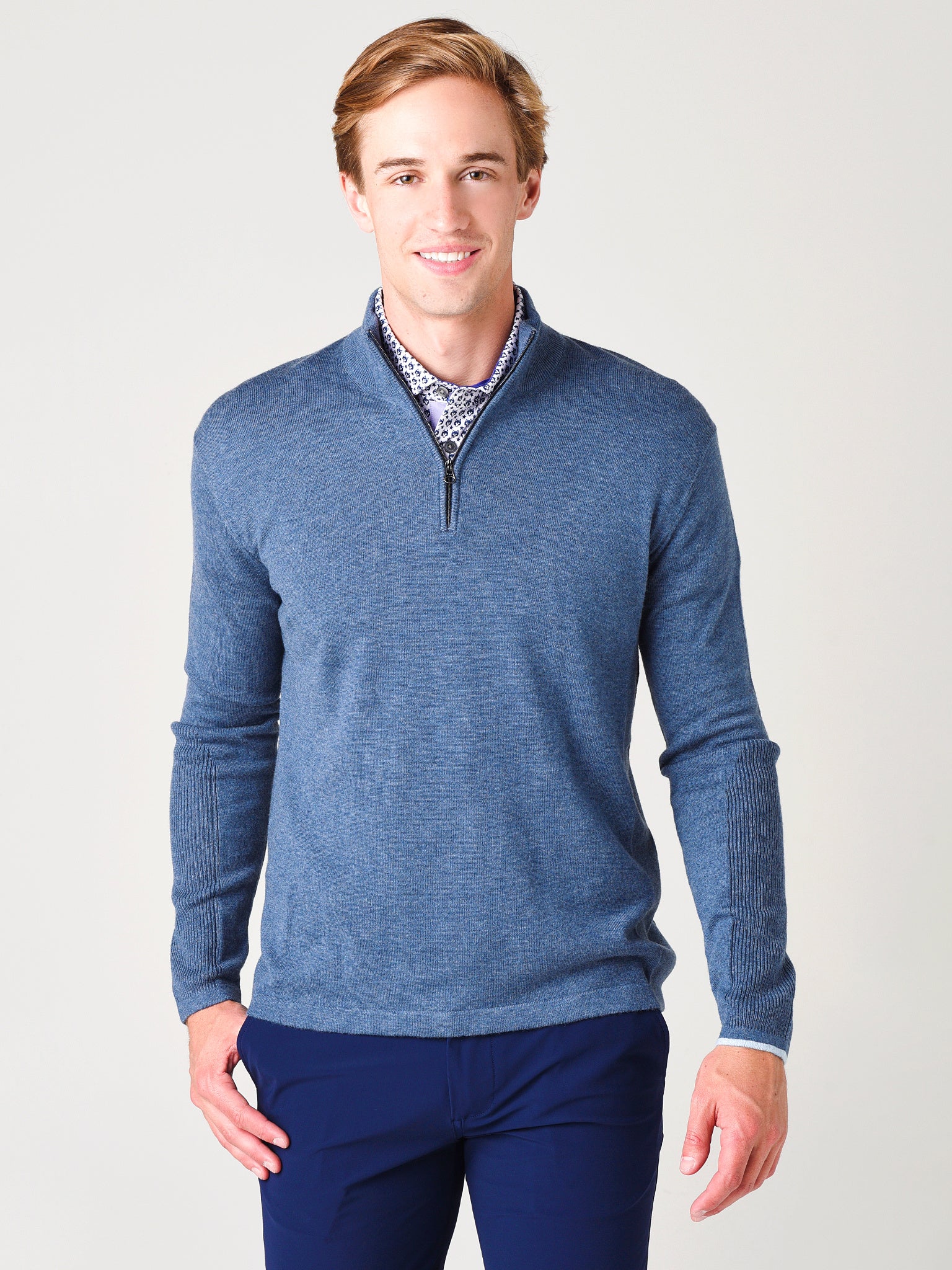 Greyson Men's Copake Quarter-Zip Sweater - Saint Bernard