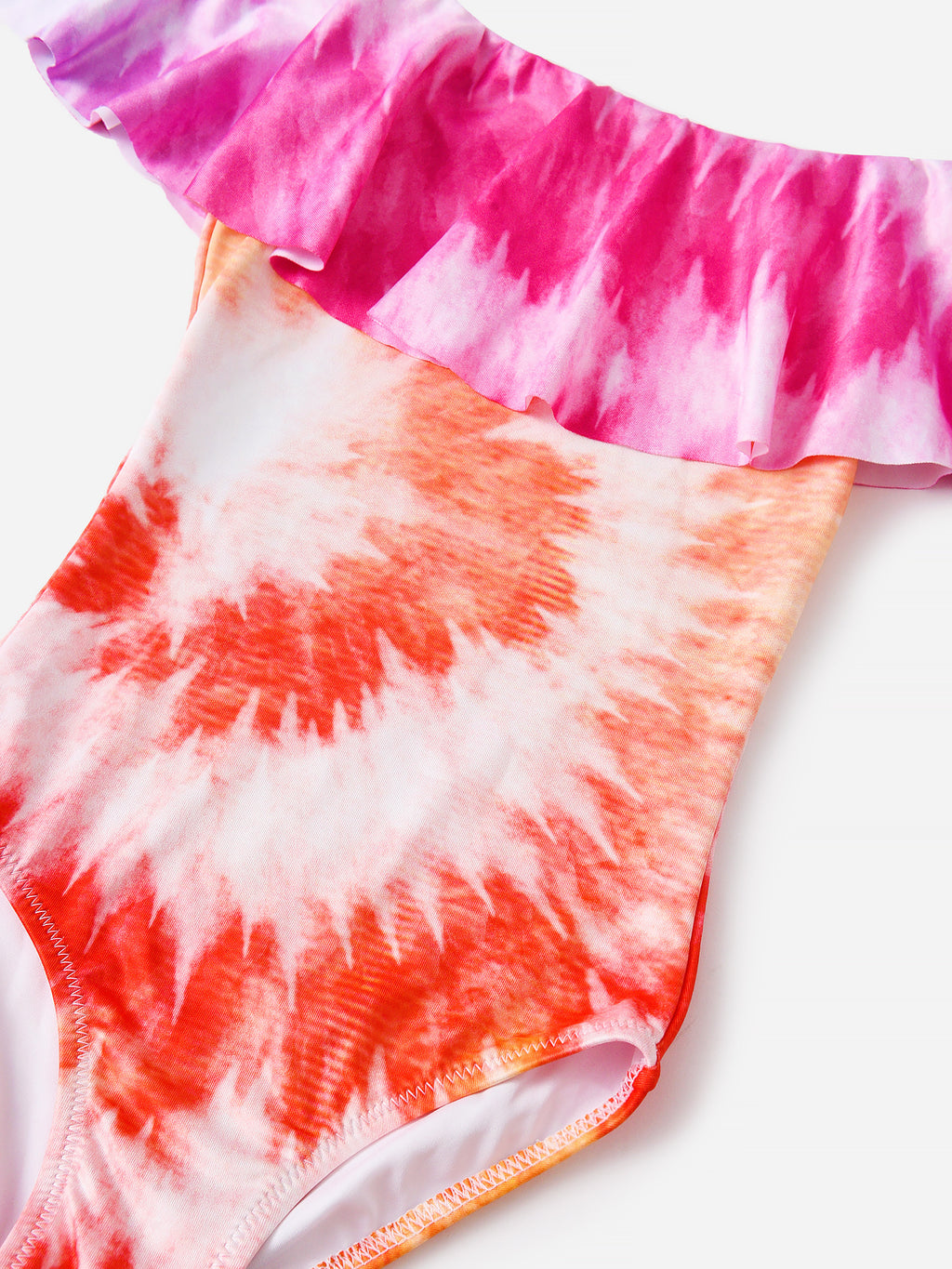 Stella Cove Girls' Wheel Tie Dye Swimsuit - Saint Bernard