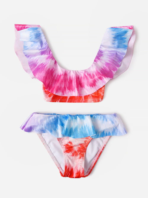 Stella Cove Girls' Wheel Tie-Dye Bikini Set