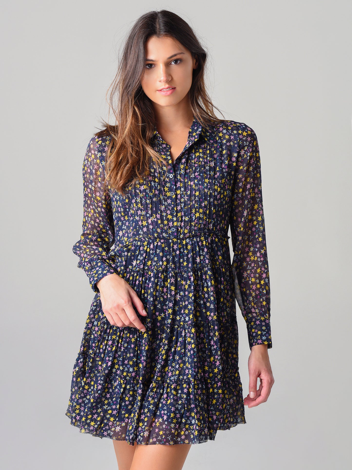 Zadig & Voltaire Women's Rapidy Crinkle Print Etoiles Dress - Saint Bernard