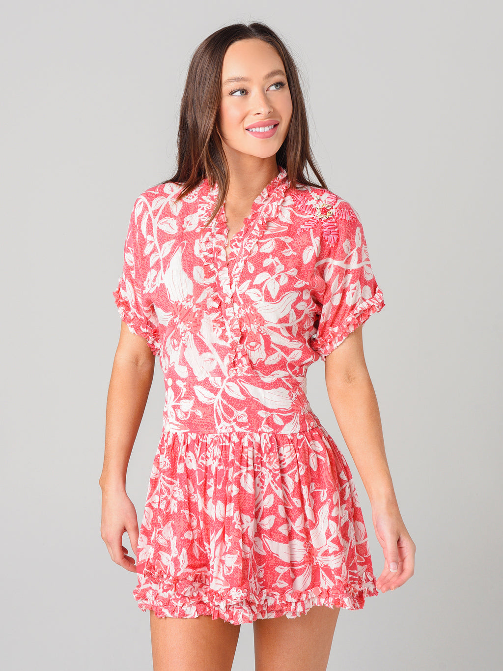 Poupette St Barth Women's Josie Broderie Mini Dress - Saint Bernard