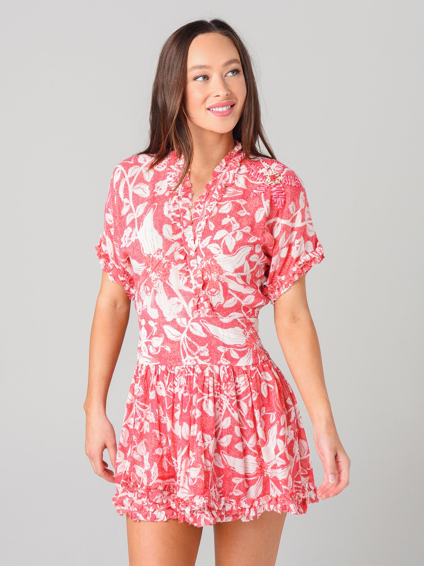 Poupette St Barth Women's Josie Broderie Mini Dress - Saint Bernard