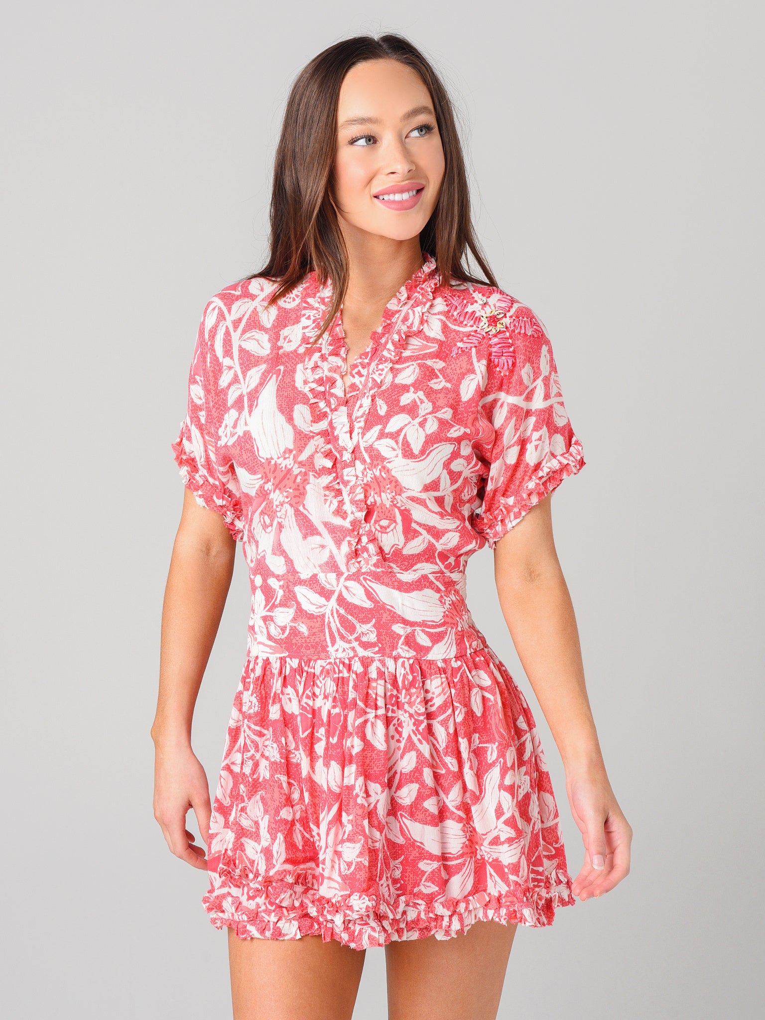 Poupette St Barth Women's Josie Broderie Mini Dress - Saint Bernard