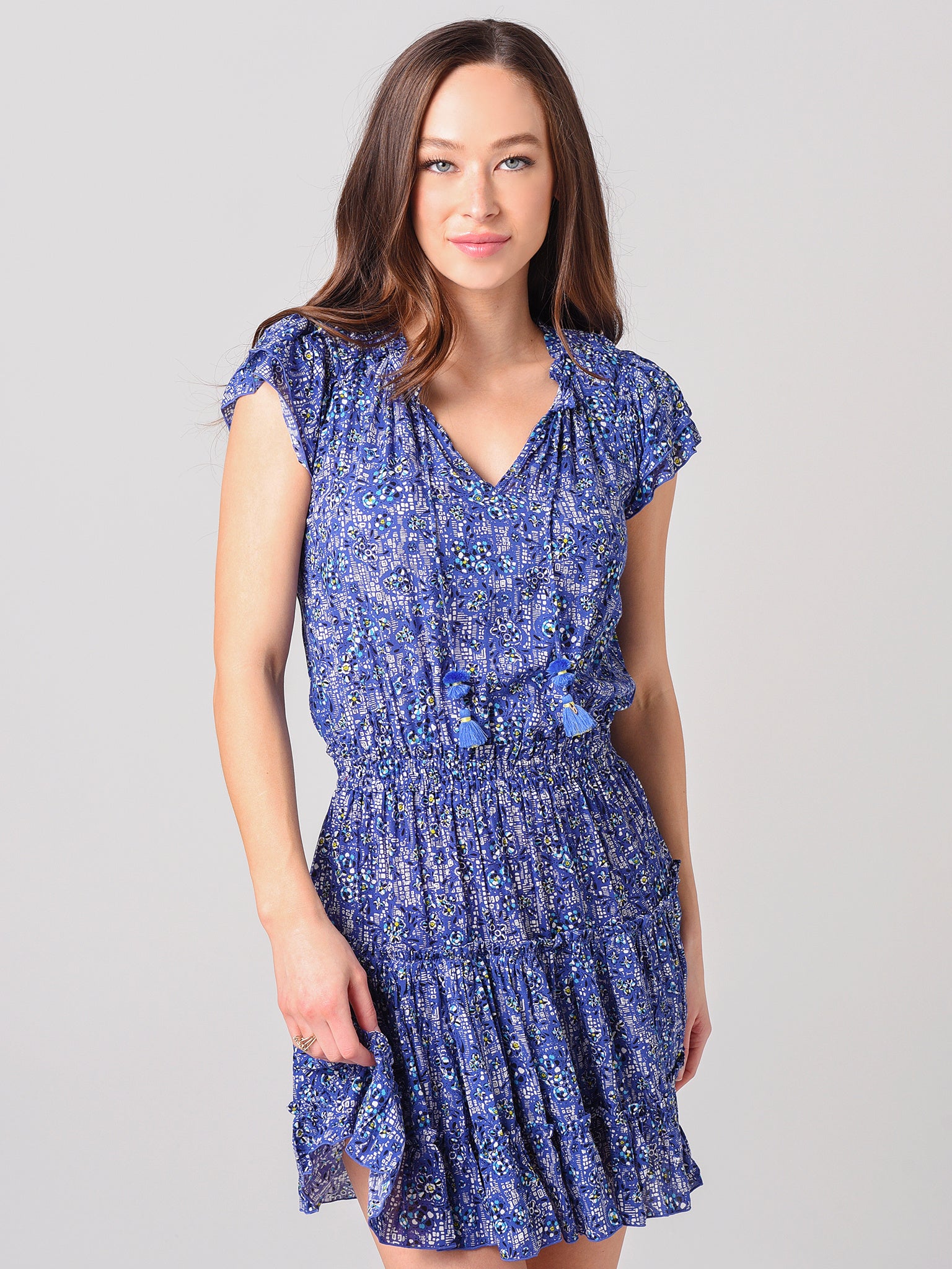 Poupette St. Barth Women's Ruffled Nava Mini Dress - Saint Bernard
