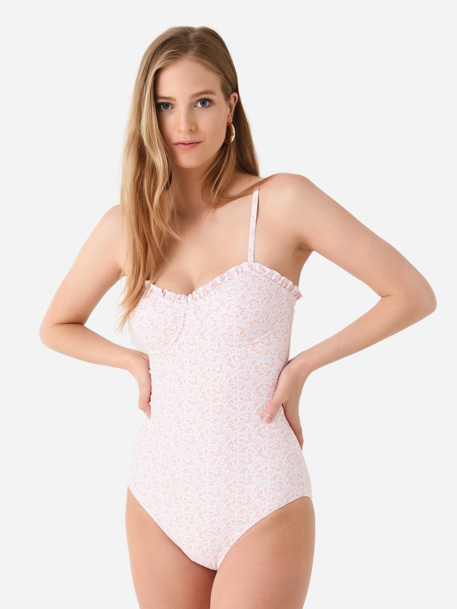 Minnow Women's Ruffle Edge One-Piece Swimsuit - Saint Bernard