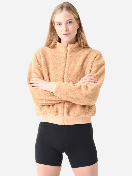 Beyond Yoga Women's Brave The Elements Sherpa Bomber
