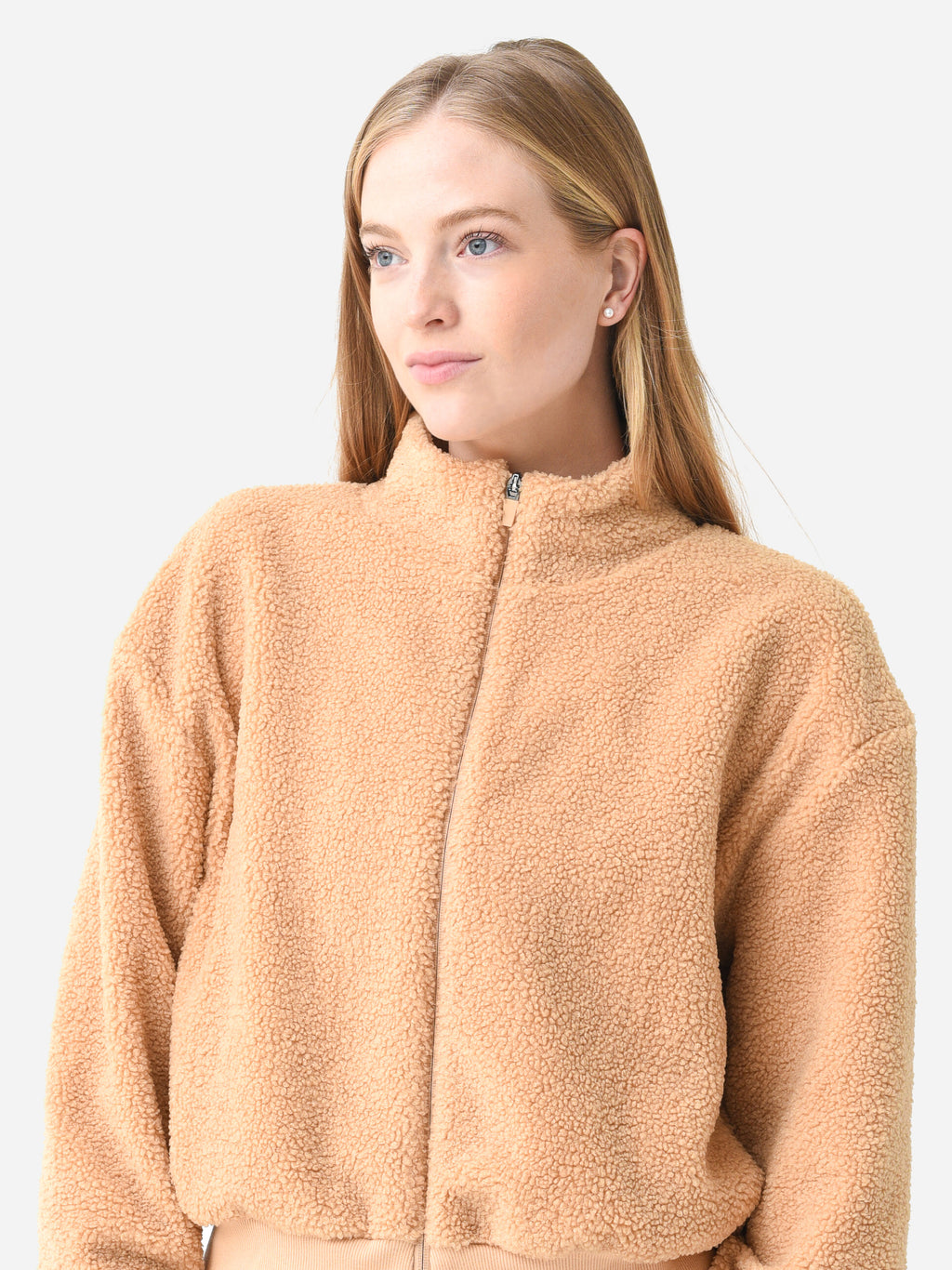 Beyond Yoga Women's Brave The Elements Sherpa Bomber - Saint Bernard