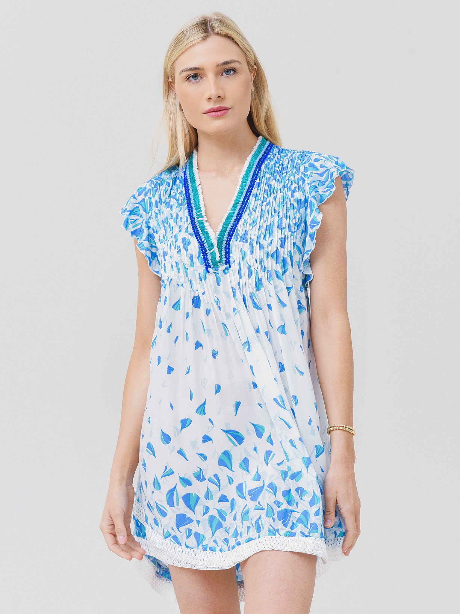 Poupette St Barth Women's Sasha V-Neck Mini Dress - Saint Bernard