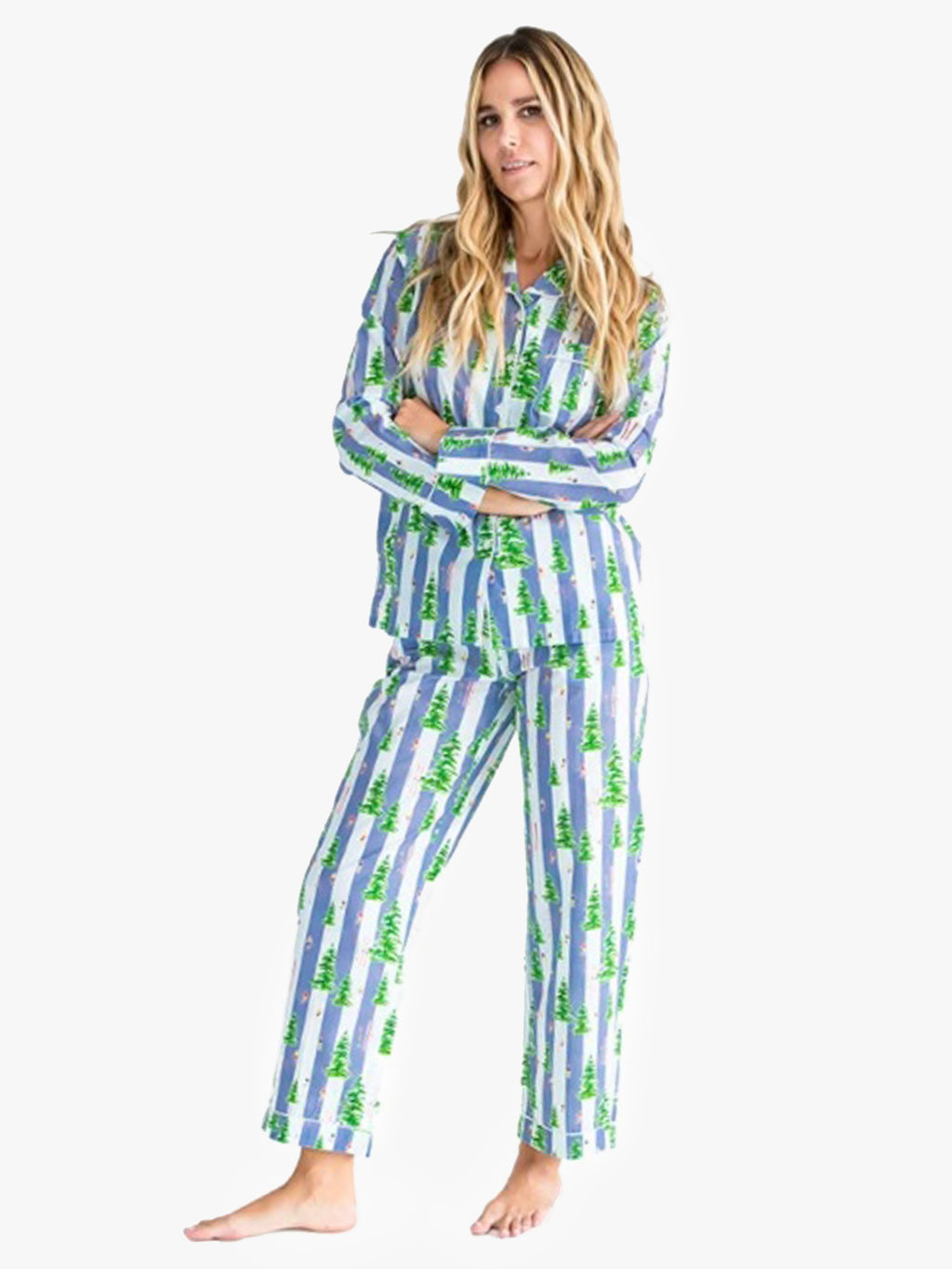 Sant and Abel Women's Gray Malin Snow PJ Set - Saint Bernard