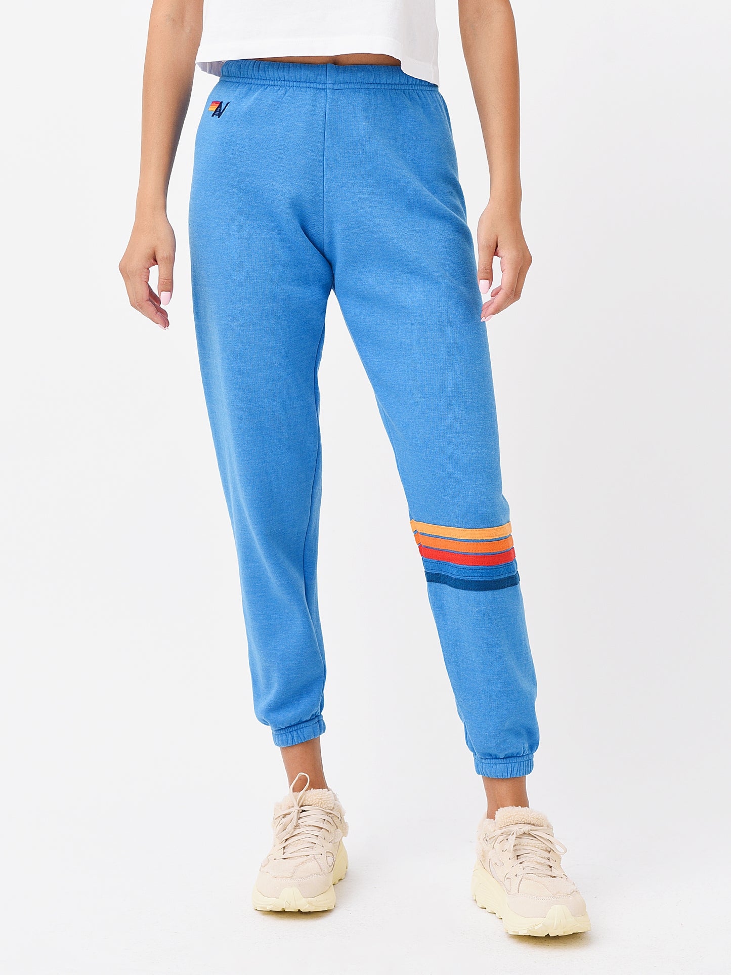 Aviator Nation Women's Rainbow Stitch Sweatpant - Saint Bernard