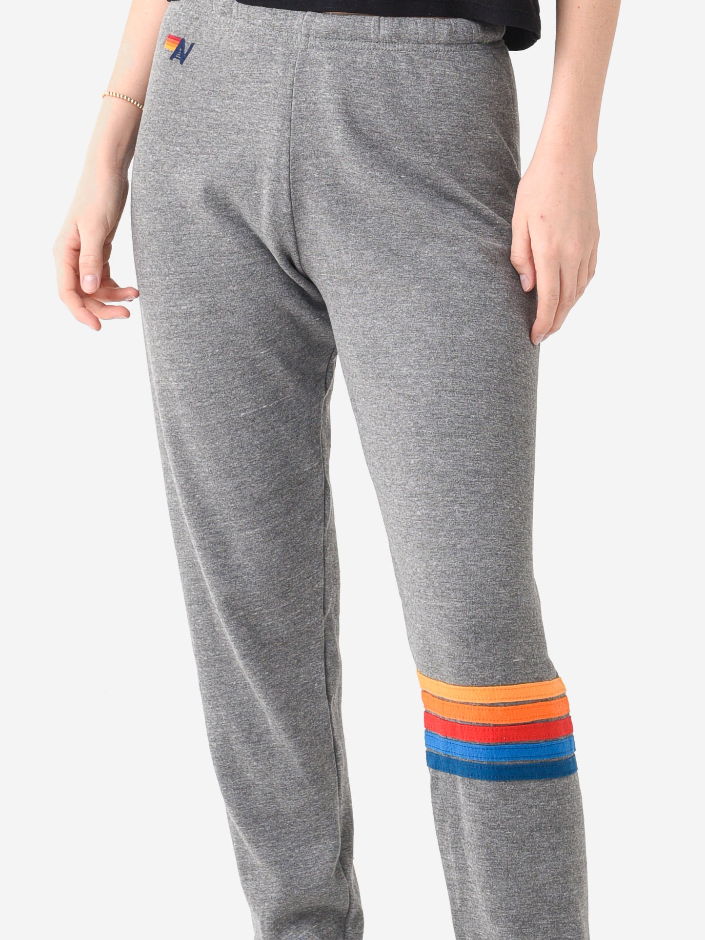 Aviator Nation Women's Rainbow Stitch Sweatpant - Saint Bernard
