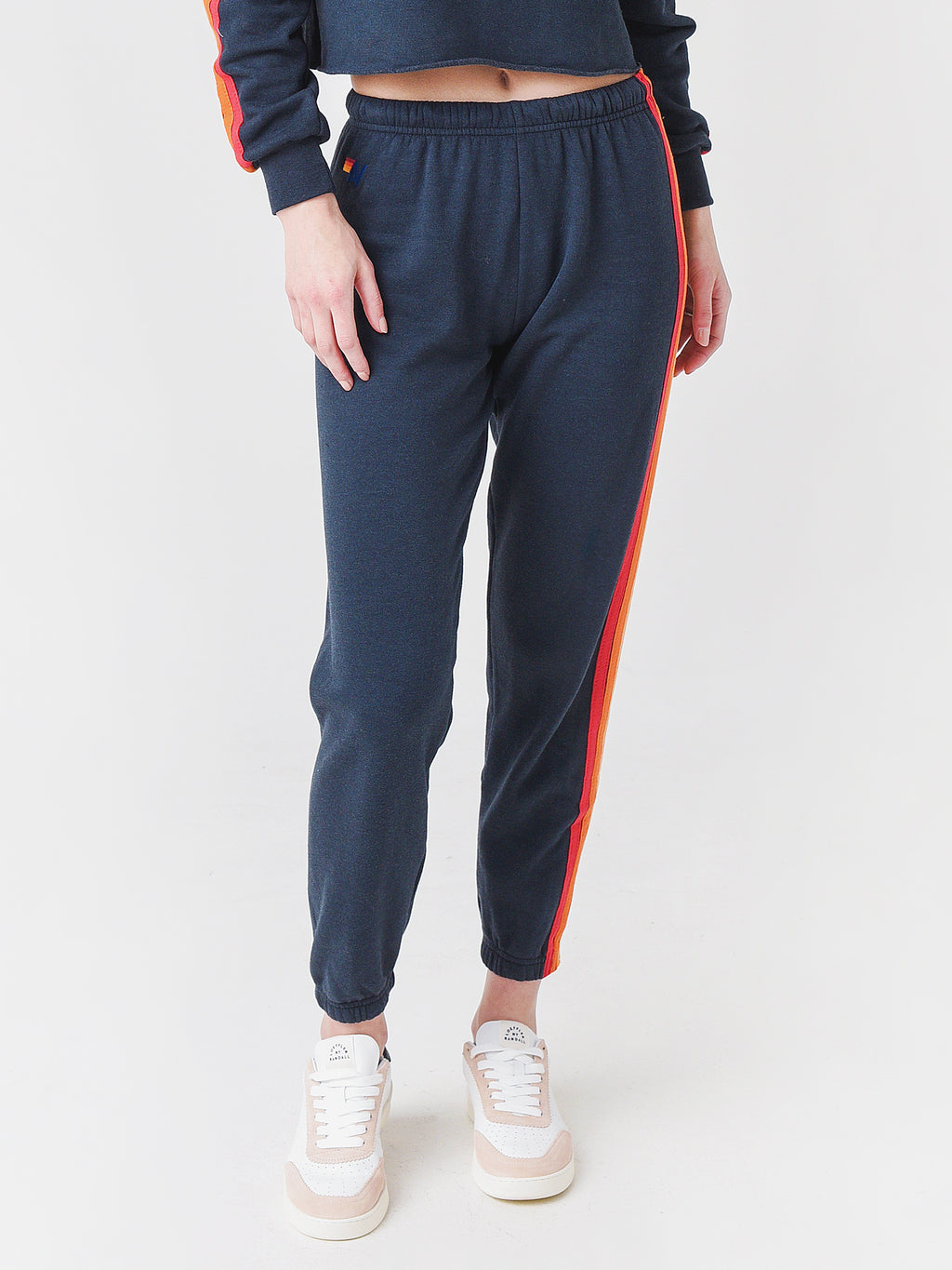 Aviator Nation Women's 6 Stripe Sweatpants - Saint Bernard