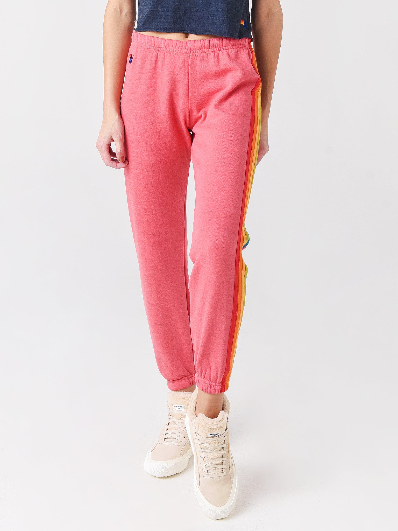 Aviator Nation Women's Stripe Sweatpants Saint Bernard