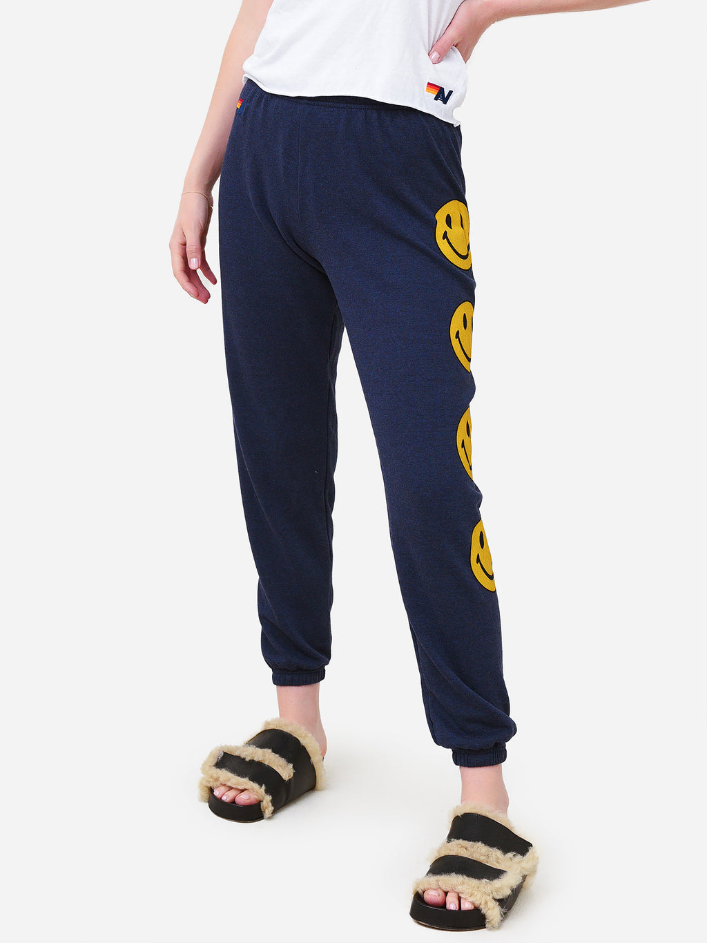 Aviator Nation Women's Smiley 2 Sweatpant - Saint Bernard