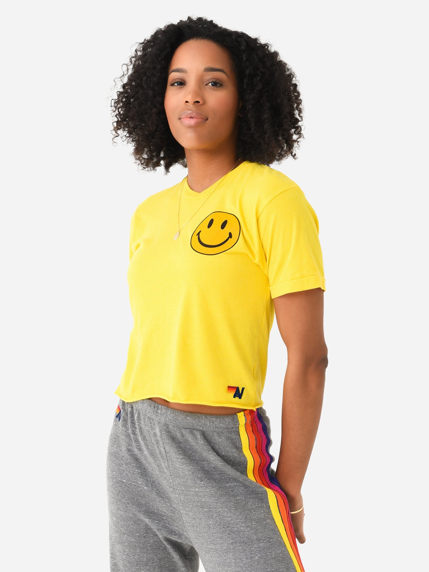 Aviator Nation Women's Smiley 2 Boyfriend Tee - Saint Bernard