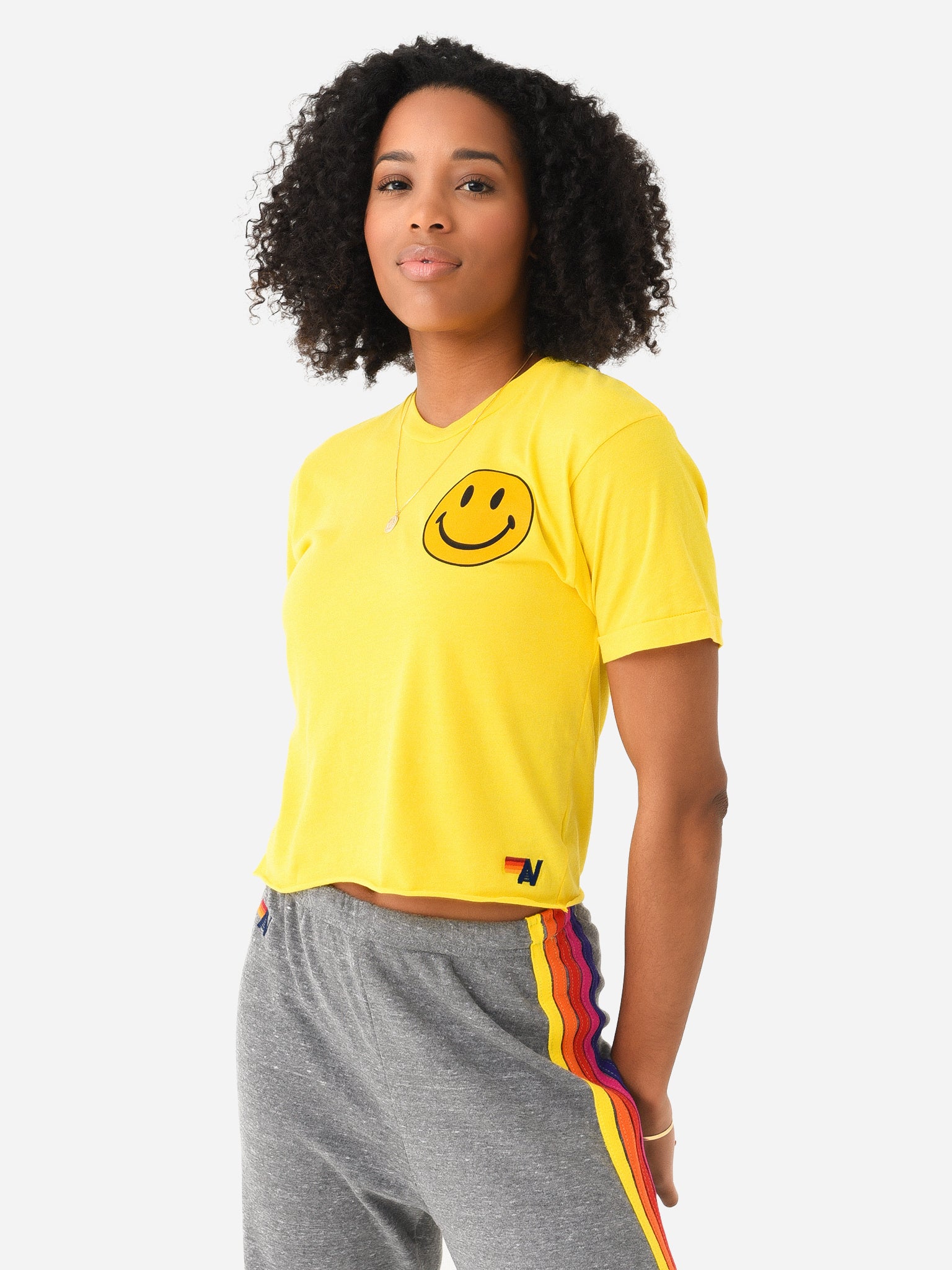 Aviator Nation Women's Smiley 2 Boyfriend Tee - Saint Bernard