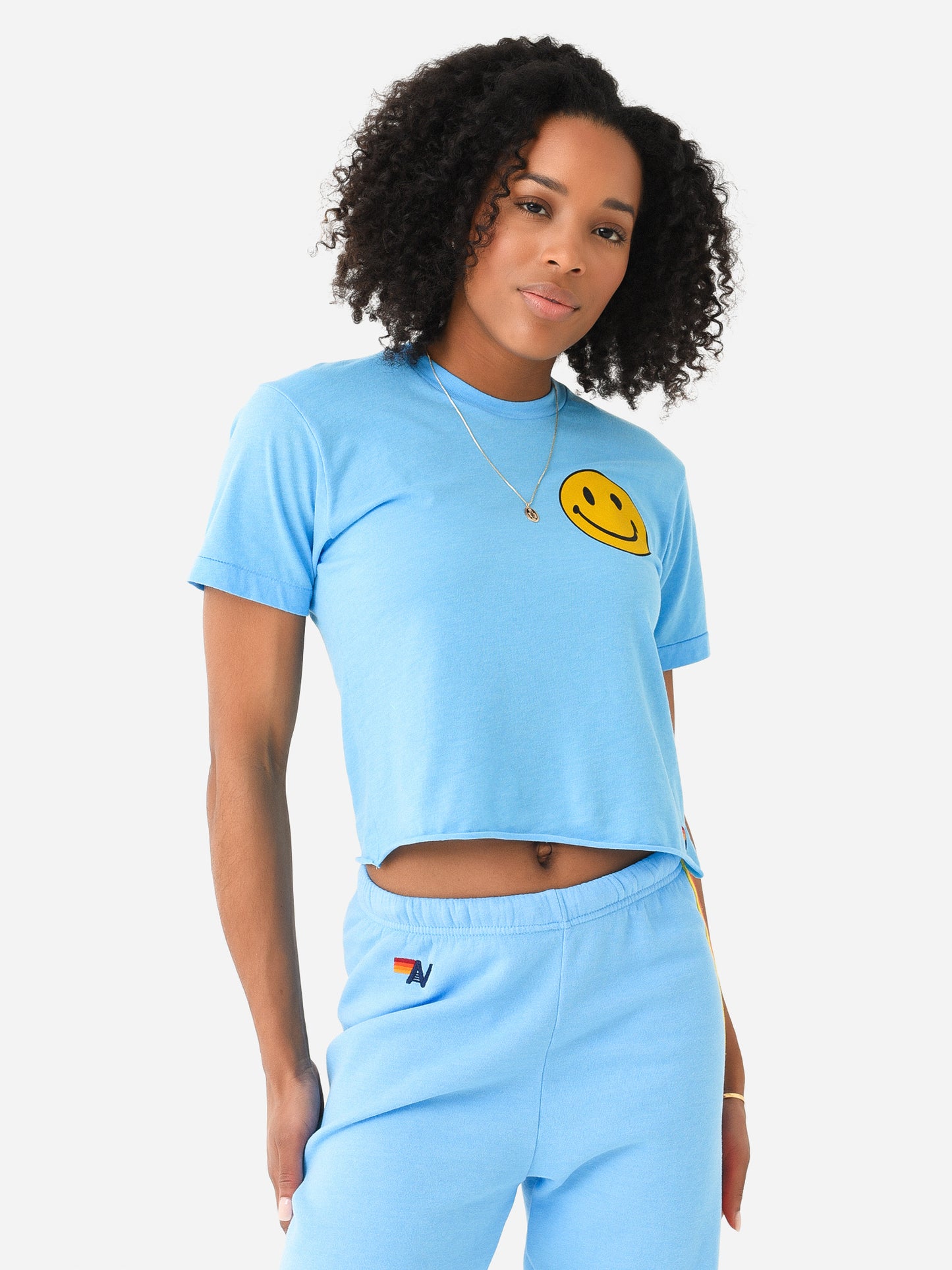 Aviator Nation Women's Smiley 2 Boyfriend Tee - Saint Bernard
