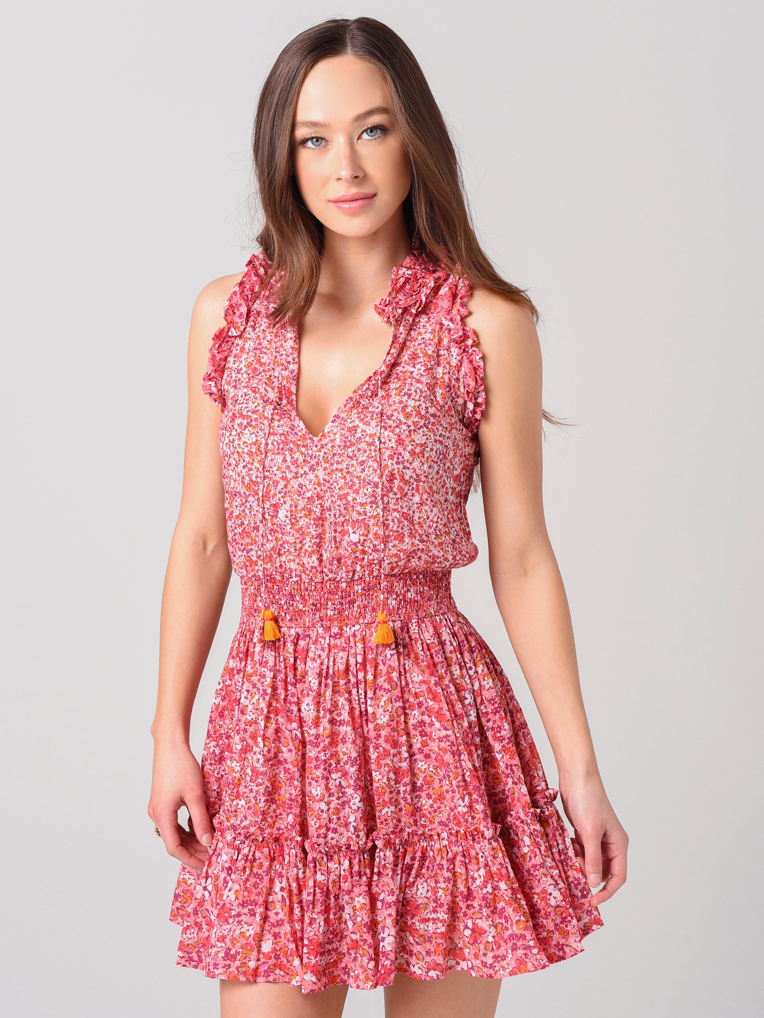 Poupette St. Barth Women's Trina Ruffled Mini Dress - Saint Bernard