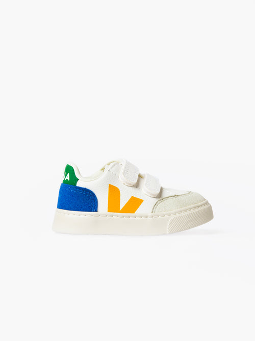 VEJA Kids' Small V-12 Chromefree Leather Sneaker
