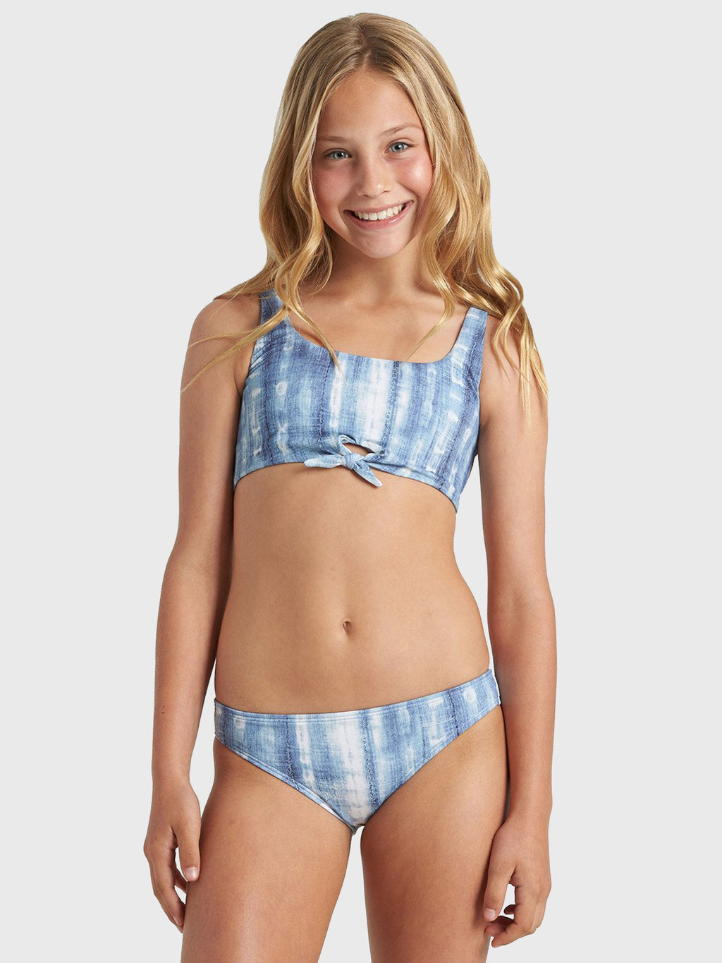 Billabong Girls' In A Wave Tie Tank Bikini Set - Saint Bernard