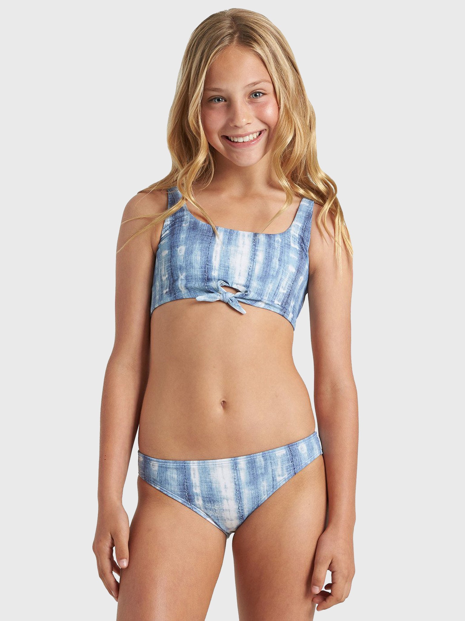 Billabong Girls' In A Wave Tie Tank Bikini Set - Saint Bernard