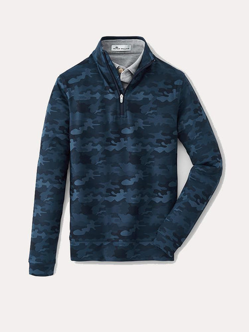 Peter Millar Boys' Perth Printed Camo Quarter Zip