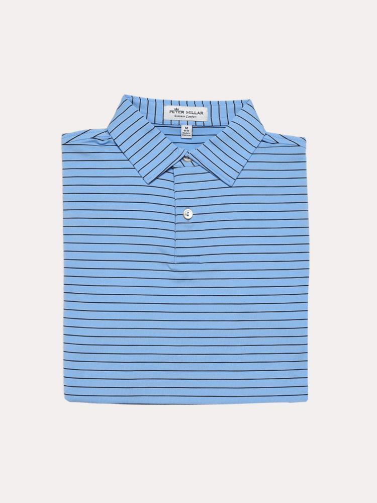 Peter Millar Crafty Stripe Youth Stretch Jersey Polo - Saint Bernard