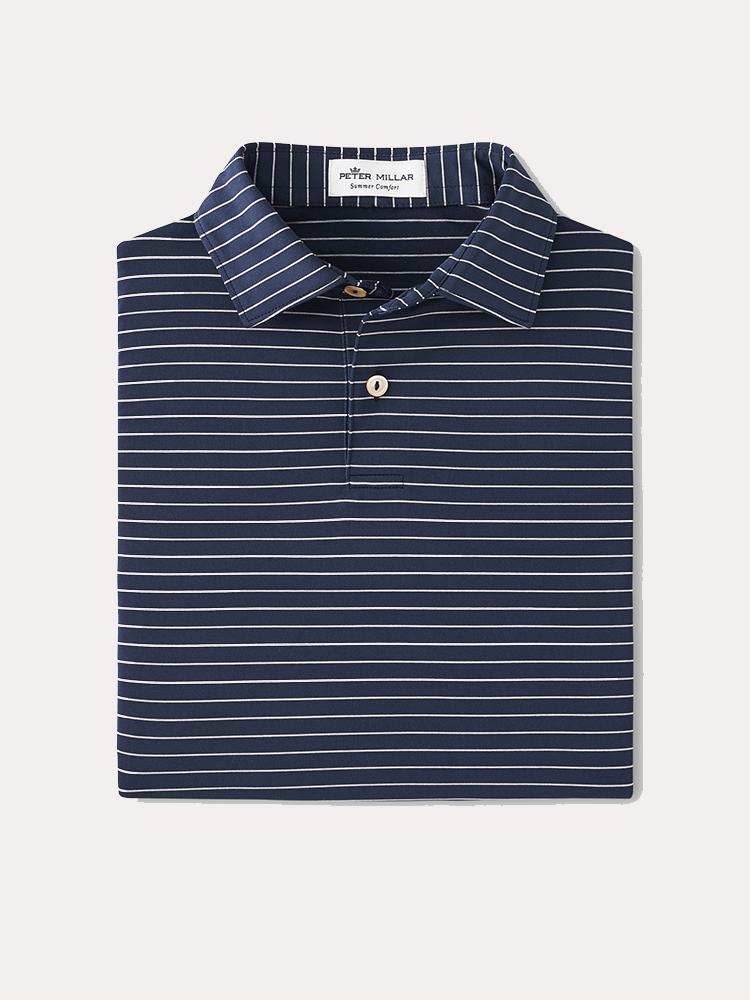 Peter Millar Crafty Stripe Youth Stretch Jersey Polo - Saint Bernard