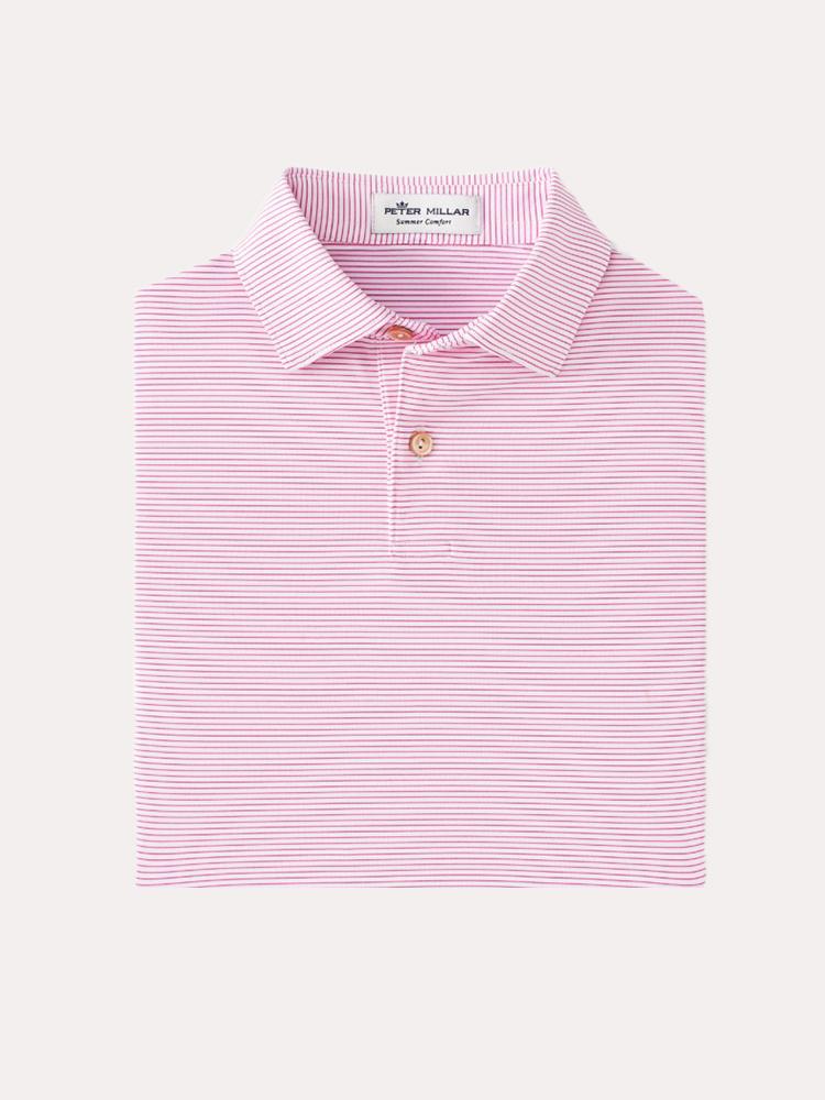 Peter Millar Boys' Halford Stripe Stretch Jersey Polo - Saint Bernard