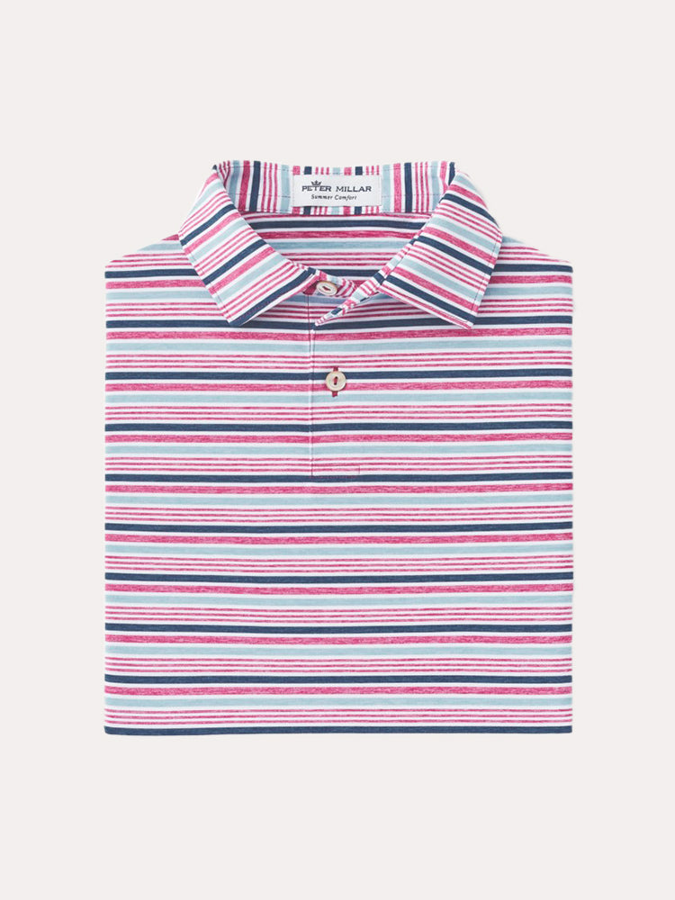 Peter Millar Boys' Agora Stripe Stretch Jersey Polo - Saint Bernard