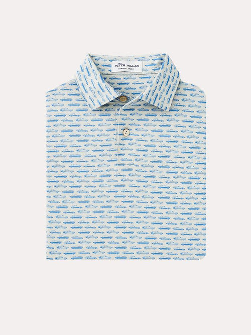 Peter Millar Boys' Ted Printed American Muscle Stretch Polo