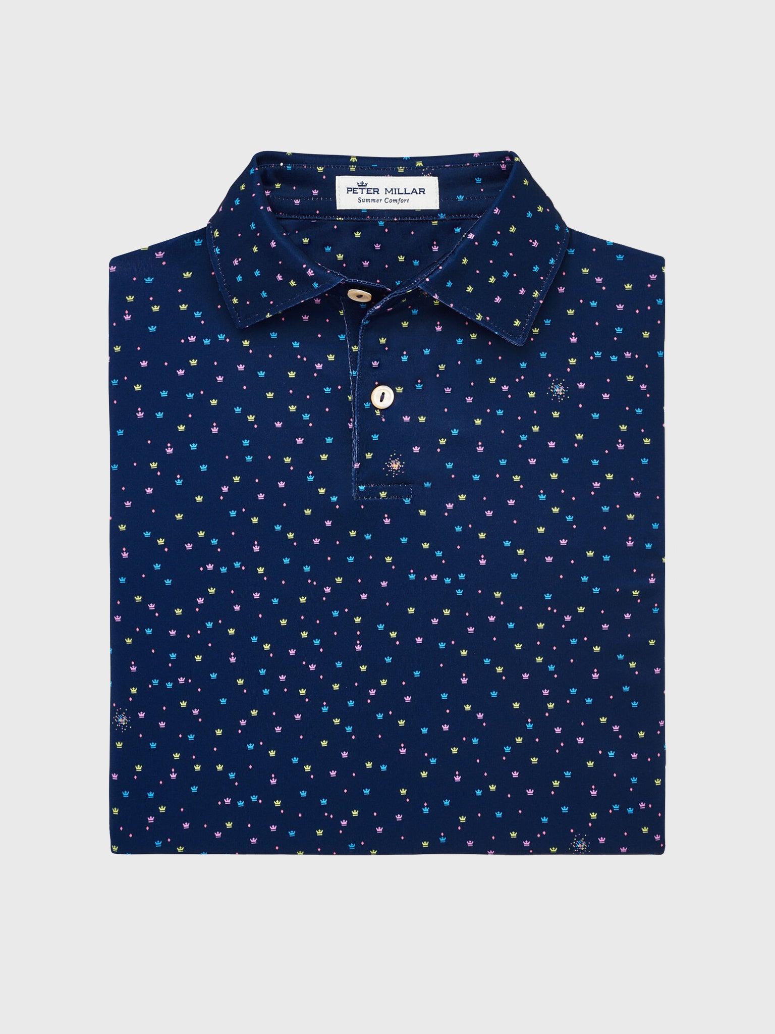 Peter Millar Crown Sport Youth Boy's Hoops Performance Jersey Polo - Saint Bernard