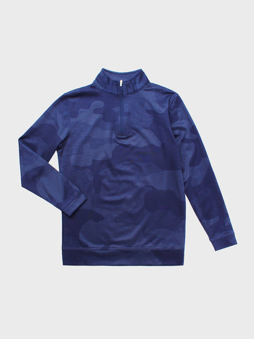 Peter Millar Boys' Perth Camo Performance Quarter-Zip