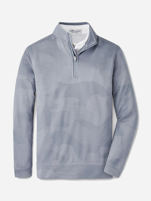 Peter Millar Youth Collection Boys' Perth Camo Performance Jacquard Quarter-Zip