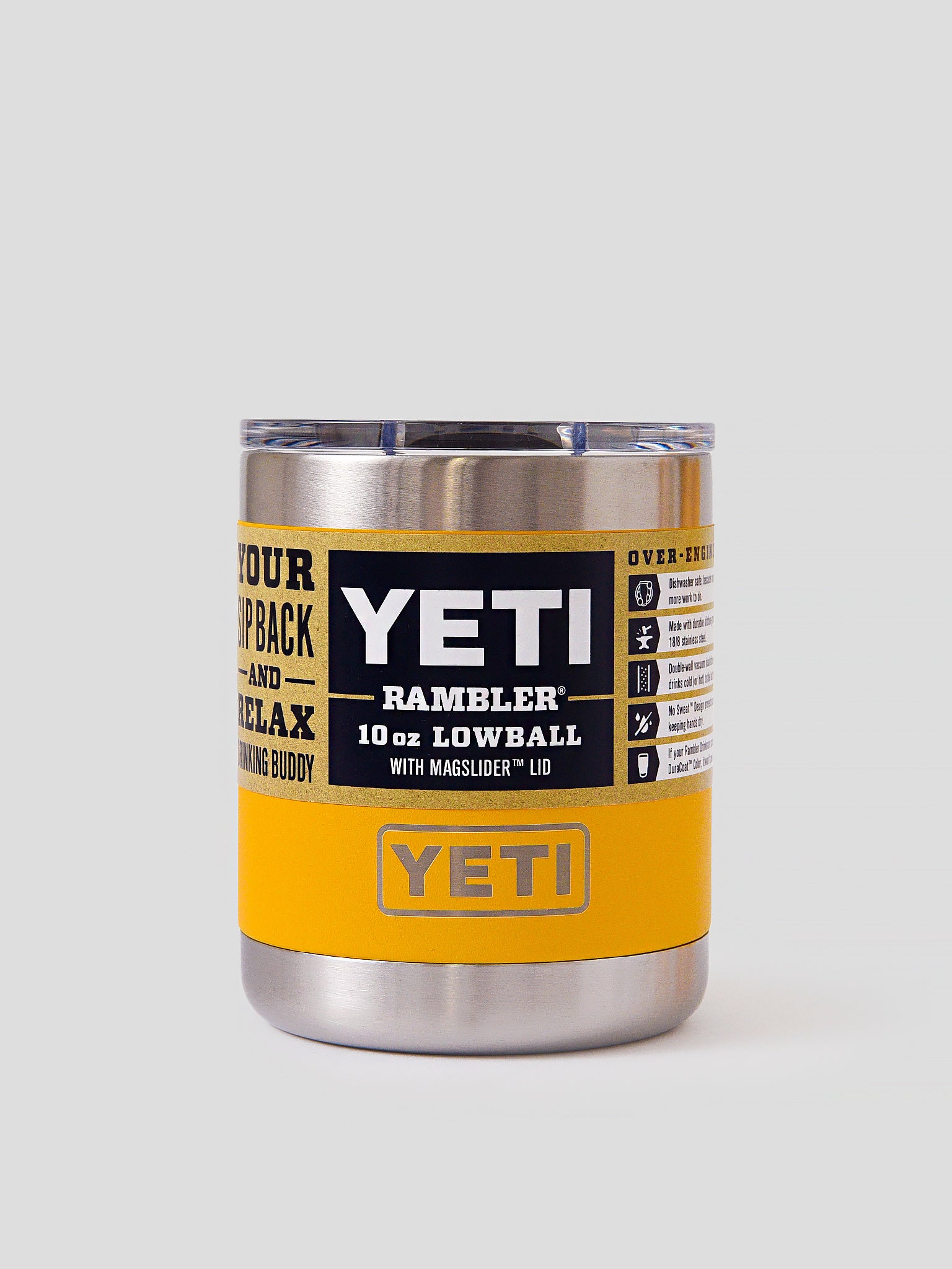 YETI Rambler 10 oz Lowball, Vacuum Insulated, Stainless Steel with  MagSlider Lid, Alpine Yellow