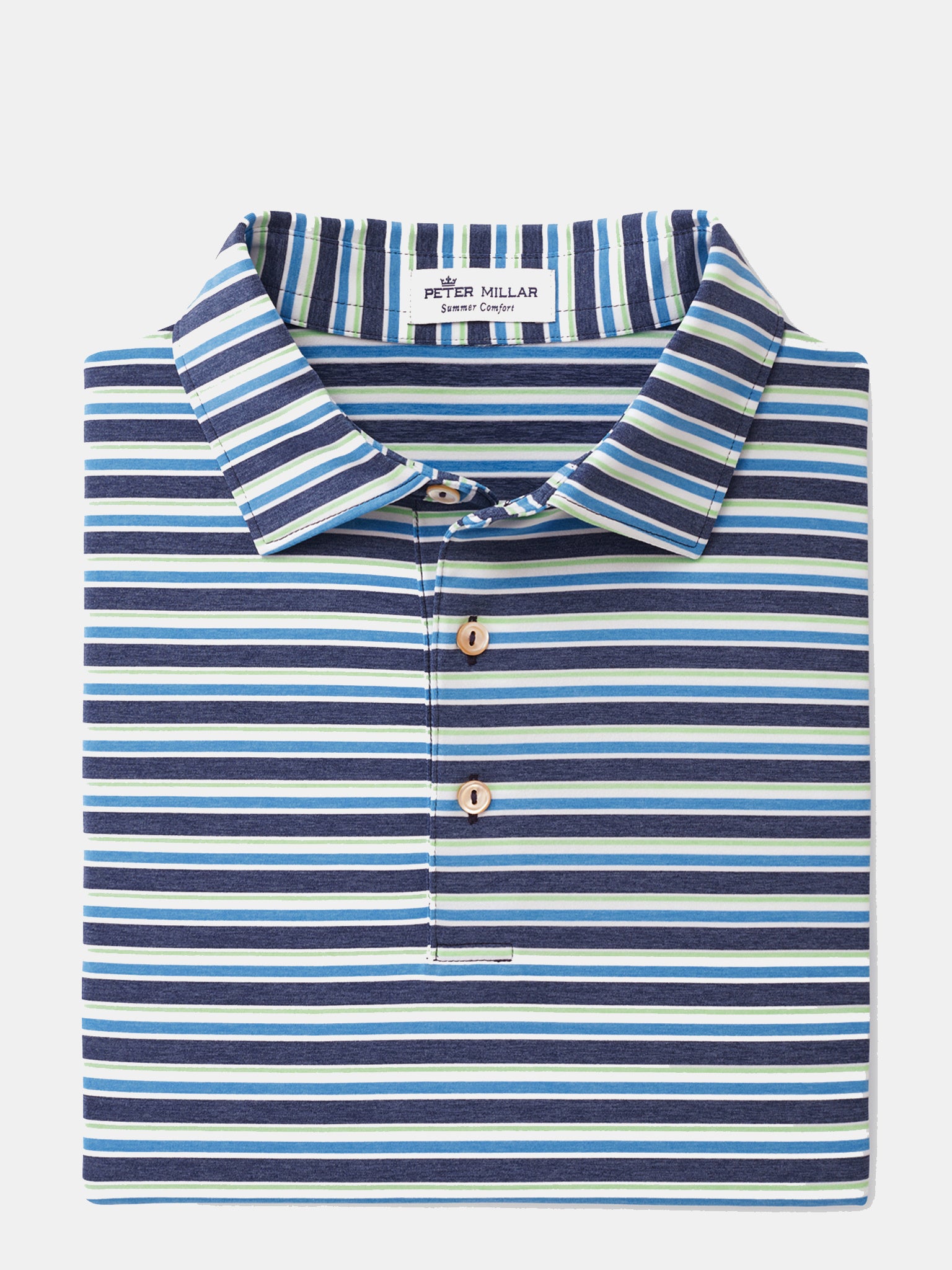 Peter Millar Youth Boys' Center Stripe Performance Polo - Saint Bernard