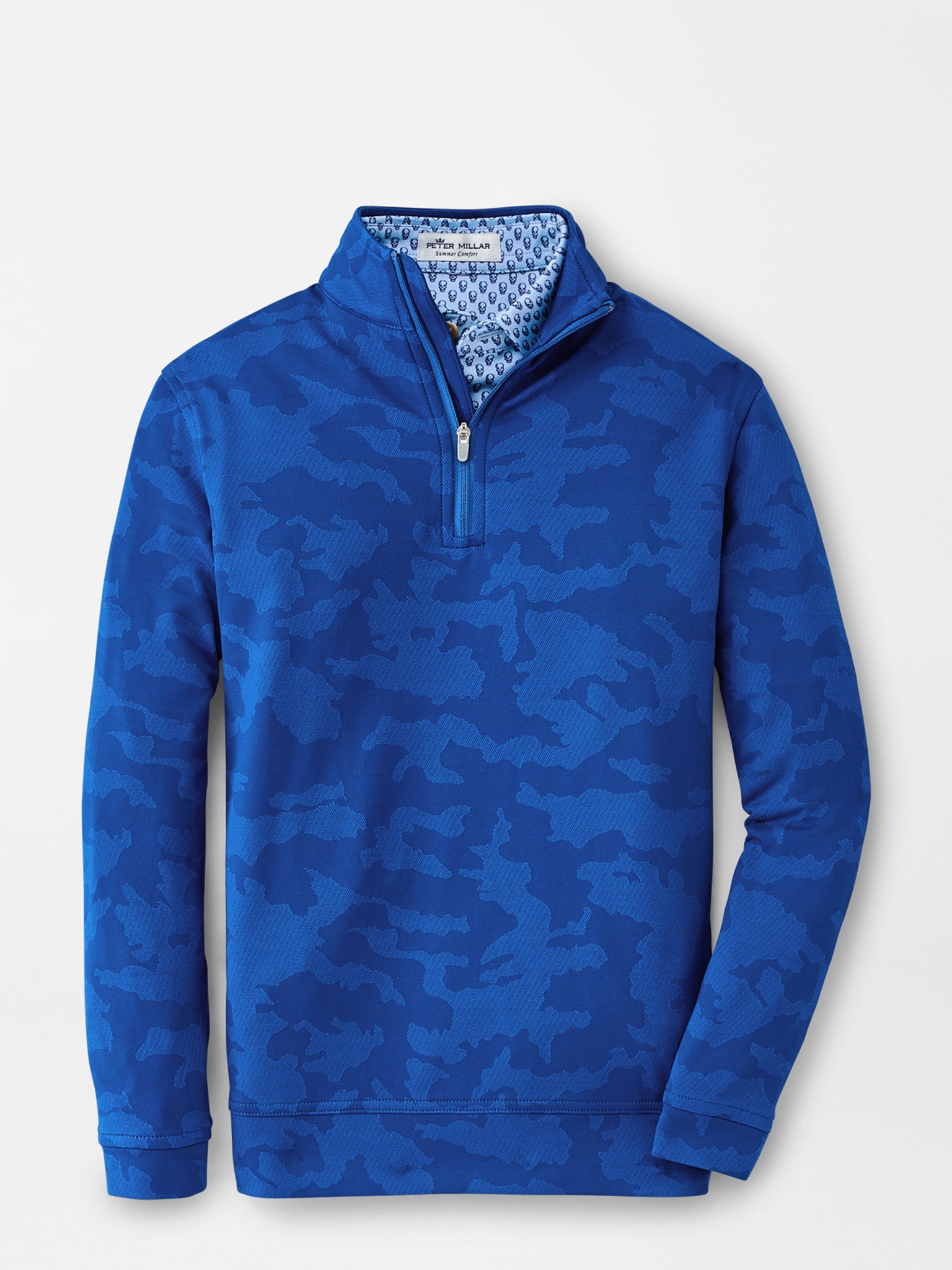 Peter Millar Youth Collection Boys' Camo Perth Performance Quarter-Zip - Saint Bernard