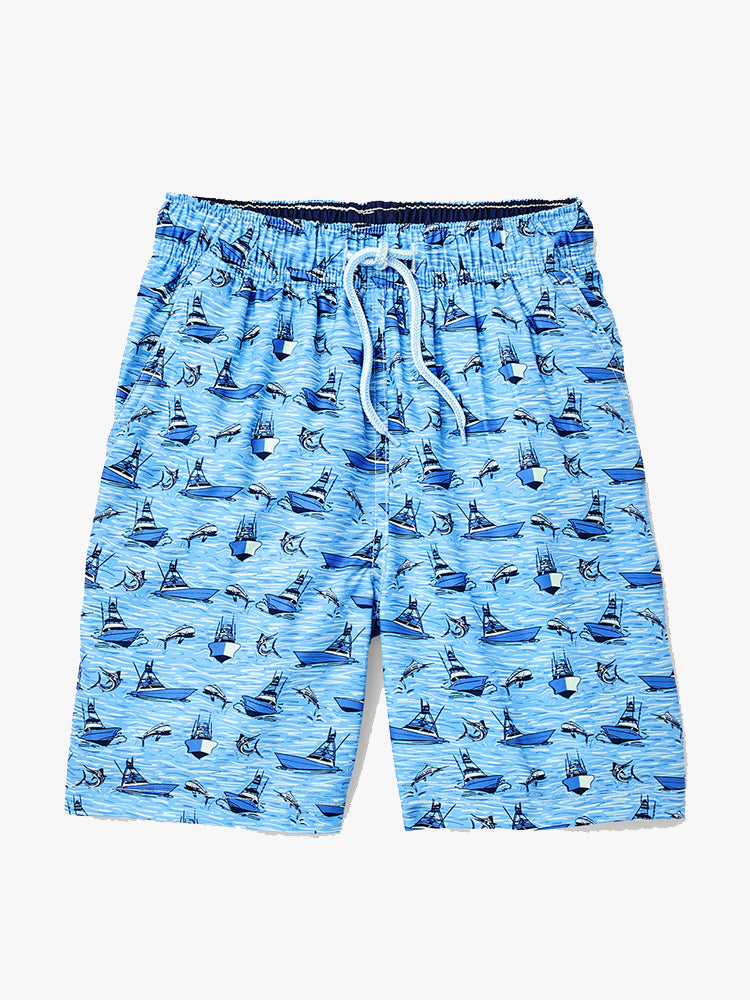 Peter Millar Youth Collection Boys' Gulf Stream Swim Trunk - Saint Bernard