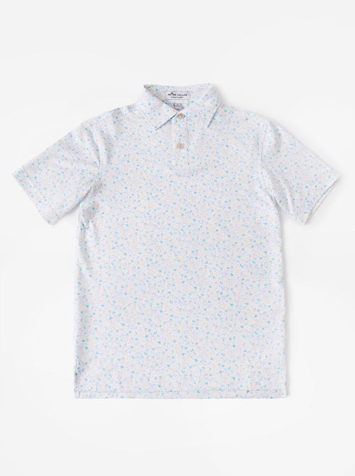 Peter Millar Youth Collection Boys' Half & Half Performance Jersey Polo