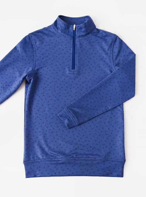 Peter Millar Youth Collection Boys' Perth Carts Performance Quarter-Zip